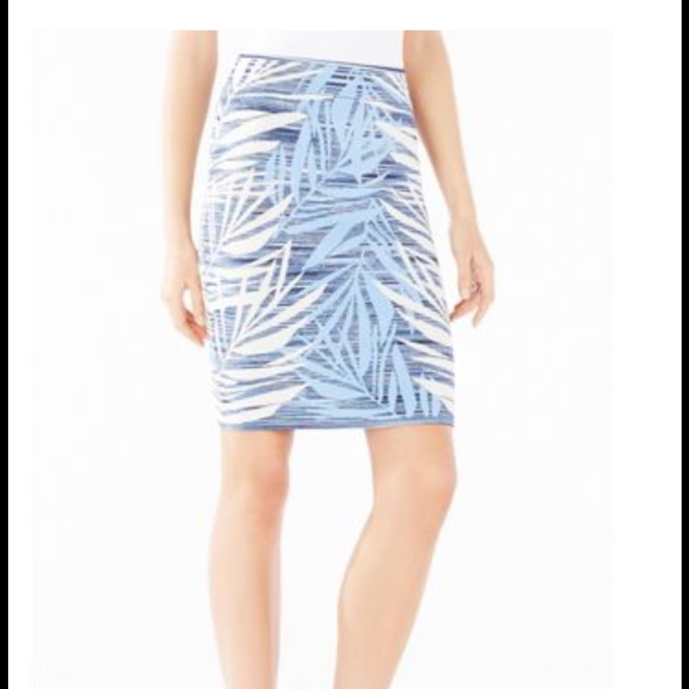 Bcbg Maxazria gorgeous blue jacquard skirt